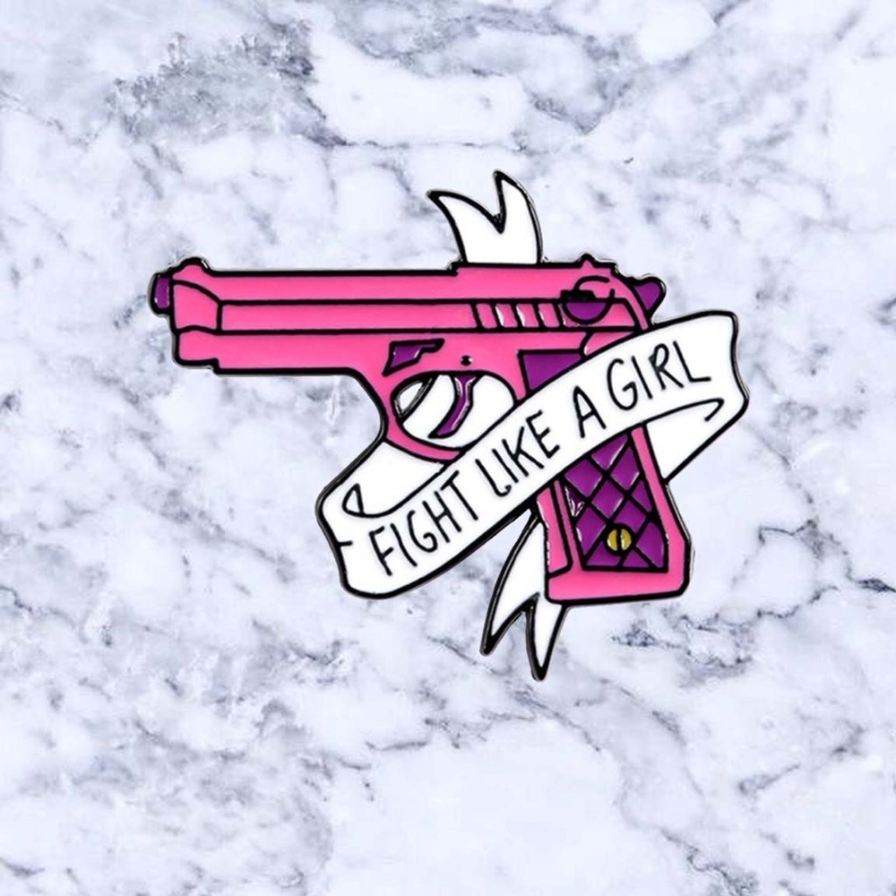 Fight Like A Girl Enamel Pin